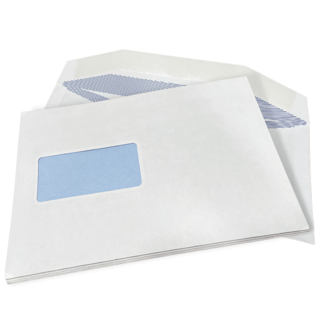 500 White C5 Windowed Gummed Envelopes