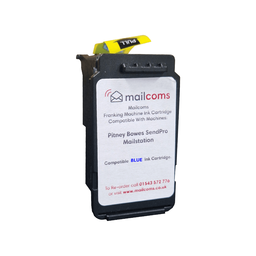 Pitney Bowes SendPro Mailstation Compatible Blue Franking Ink Cartridge